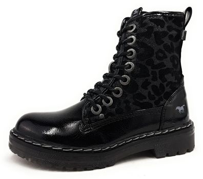 Mustang Damenschuhe Stiefel Gefüttert Stiefel Schwarz Freizeit