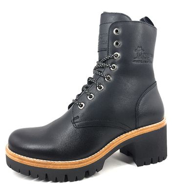 Panama Jack Damenschuhe Stiefel Schnürer Stiefel Schwarz Freizeit