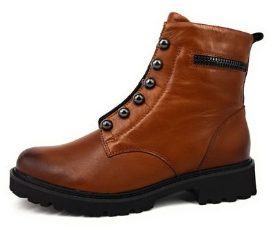 Remonte Damenschuhe Stiefeletten Reißverschluss Stiefelette Braun Freizeit