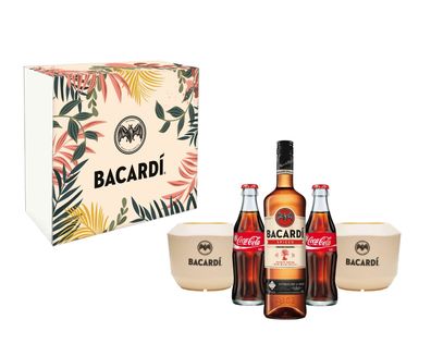 Bacardi Schuber Geschenkset - Bacardi Oakheart Spiced Rum 0,7l 700ml (35% Vol)
