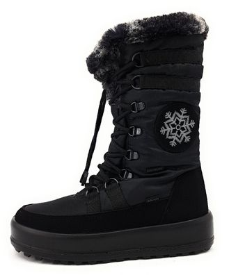 Skandia Damenschuhe Stiefel Schnürer Winterstiefel Schwarz Freizeit