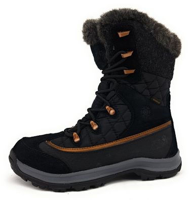 Jack Wolfskin Aspen Damenschuhe Stiefel Schnürer Winterstiefel Schwarz Freizeit