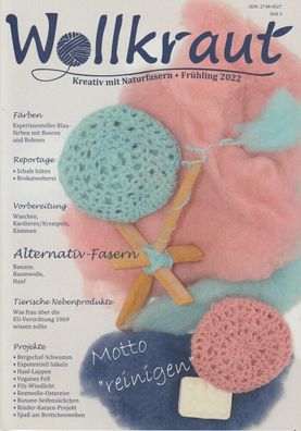 Zeitschrift "Wollkraut", Kreativ mit Naturfasern, Heft 3, Frühling 2022