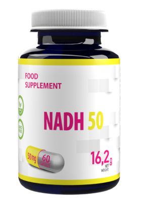 Hepatica NADH 50mg 60 Vegan Kapseln, Laborgeprüft, Hochdosiert, Nicht GVO