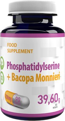 Hepatica Phosphatidylserin + Bacopa Monnieri 250mg 90 Vegan Kapseln, Laborgeprüft