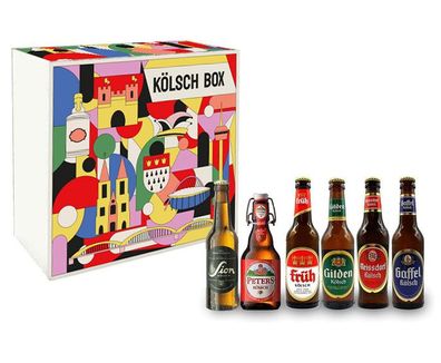 Kölsch Schuber Geschenkset 6er Bier - Sion (4,8% Vol.) + Gaffel (4,8% Vol) + Fr