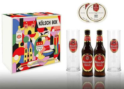 Reissdorf Set / Geschenkset - 2x Reissdorf Kölsch 0,3L (4,8% Vol) + 2x Biergläs