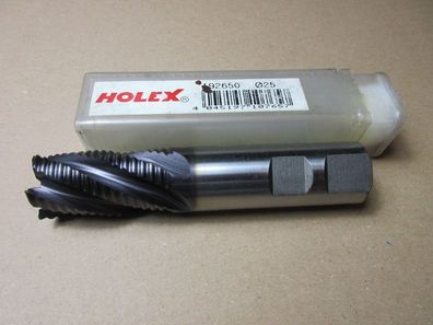 1 Holex Schruppfräser 25mm, HSSE Speziallegierung + TIALN Beschichtung,5- schneidig