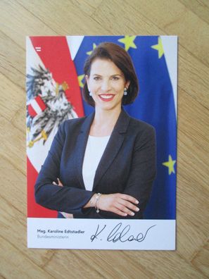 Österreich Bundesministerin Mag. Karoline Edtstadler - handsigniertes Autogramm!!!