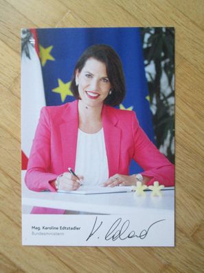 Österreich Bundesministerin Mag. Karoline Edtstadler - handsigniertes Autogramm!!