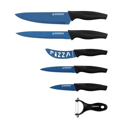 Herzberg 5-Teiliges Marmorbeschichtetes Messerset - Blau