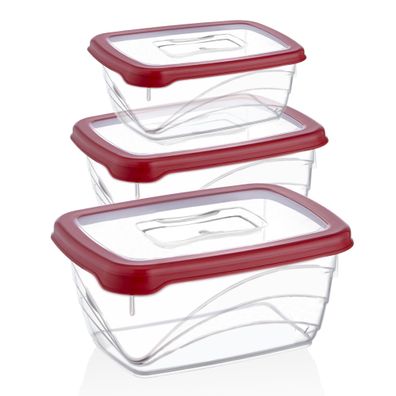 Herzberg 3-Teiliges extra tiefes Bio-Spar-Box-Set Rot