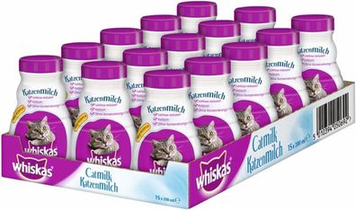 Whiskas Katzenmilch Katzenfutter Muttermilchersatz 15x 200ml