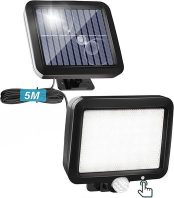 Solarlampen für Außen mit Bewegungsmelder, Solar Aussenleuchte mit 3 Modi und Sc