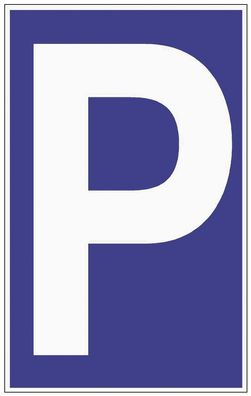 Parkplatzbeschilderung Parken L250xB400mm Ku. blau/ weiß