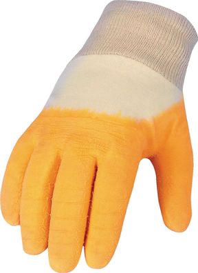 Handschuhe Gr.10 gelb I PSA I Baumwolle m. Latex ASATEX