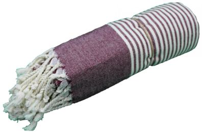 Peshtemal-Baumwollhandtücher 95x185 - einfarbig mit bengalischem Streifenmuster