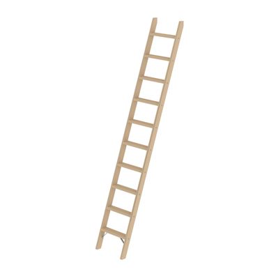 Stufen-Anlegeleiter Holz ohne Traverse 10 Stufen