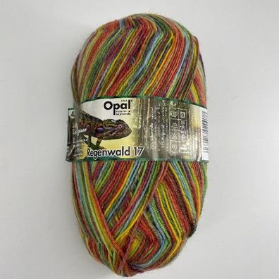 Opal Pullover und Sockenwolle "Regenwald" gelb/ grün/ rot