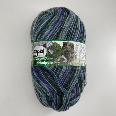 Opal Pullover und Sockenwolle "Faszination Schafpate" grau/ blau