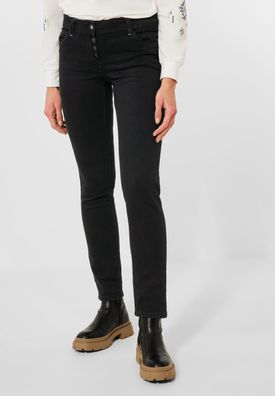 CECIL - Loose Fit Jeans in Basic Black Wash-30er Länge
