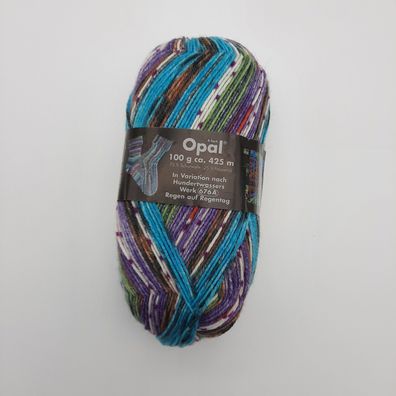 Opal Pullover und Sockenwolle "Regen auf Regentag" blau/ violett