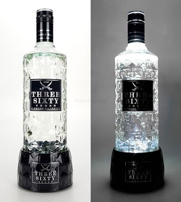 Three Sixty Vodka Beleuchtung Flaschenbeleuchtung Display Glas Glorifier mit LE