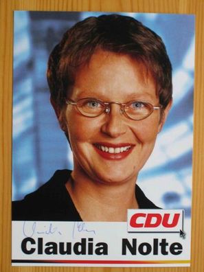 Bundesministerin CDU Claudia Nolte - handsigniertes Autogramm!!!