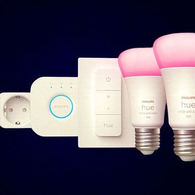 Philips Hue White and Color Ambiance Starter Kit 2xE27 Led+ Bridge+ Dimmer + Plug