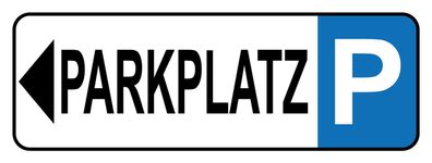 Blechschild Parken 27x10 cm Parkplatz links Metall Deko Schild tin sign