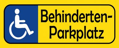Blechschild PArken 27x10 cm Behinderten Parkplatz Metall Deko Schild tin sign