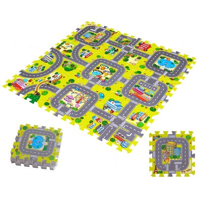 Kinder Puzzlematte Spielstraße Spielteppich Kinderteppich Schaumstoff Spielmatte