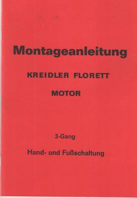 Reparaturanleitung Kreidler Florett 3 Gang, Oldtimer