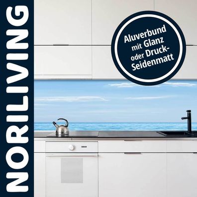 Küchenrückwand Küchenrückwände Aluverbund Spritzschutz bis 300cm Blaues Meer 830