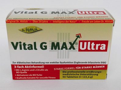 Dr. Hittich Vital G Max ULTRA, 1/2/3/6x 90 Tabletten, L-Citrullin, L-Arginin