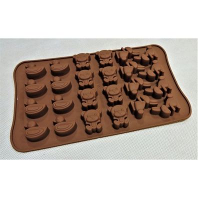 Silikonform für Schokoladen-Pralinen-Tiere