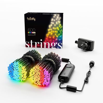 Twinkly Smarte Lichterkette Strings mit 600 5mm LED RGBW, Kabel, 48m, WiFi, Gen II,