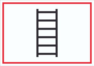 Schild Anleiterstelle tragbare Leiter Symbol
