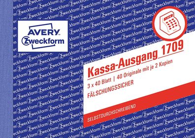 AVERY Zweckform 1709 Kassa-Ausgang speziell für Österreich (A6 quer, 3x40 Blatt, ...