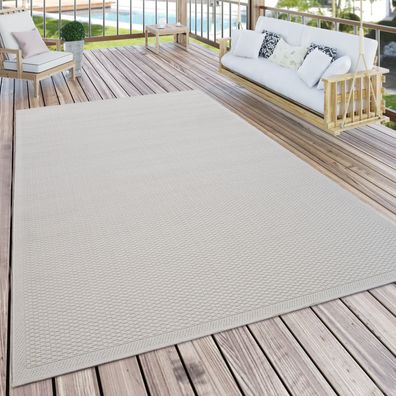 Outdoor Teppich Für Terrasse Und Balkon Küchenteppich Einfarbig Modern Creme Beige