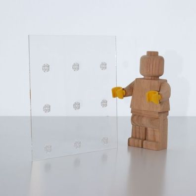 9er Inlay für IKEA RIBBA Rahmen 23 x 23 designed für LEGO® minifiguren Platz für