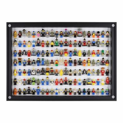 Click Vitrine PLUS Schwarz 500x700x60mm für 147 Lego® Figuren