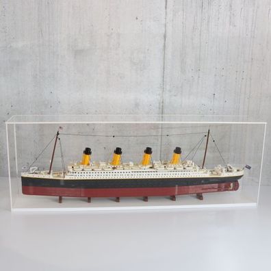 TitanicHaube die Vitrinenhaube inkl. Haubenboden Weiß/ Weiß für das Lego® Titanic