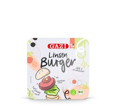 Hymor BIO Linsen-Patty 2x 150g veganer BIO Burger aus Linsen und Roter Bete von Gazi