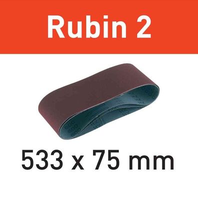 Festool Schleifband Rubin 2 L533x75-P120 RU2/10 10 Stk 499159 für BS 75 StickFix