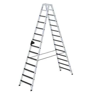 Stufen-Stehleiter beidseitig begehbar mit clip-step R13 2x14 Stufen