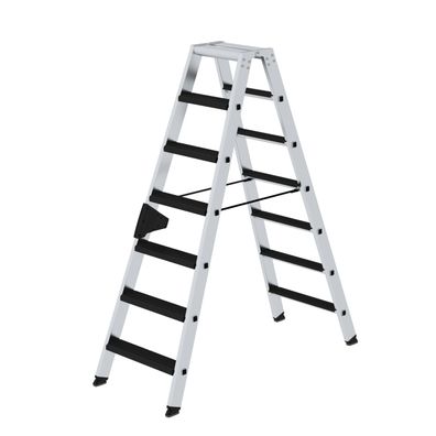 Stufen-Stehleiter beidseitig begehbar mit clip-step relax 2x7 Stufen