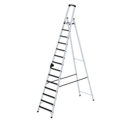 Stufen-Stehleiter einseitig begehbar mit clip-step 14 Stufen