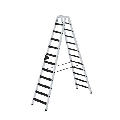 Stufen-Stehleiter beidseitig begehbar mit clip-step relax 2x12 Stufen