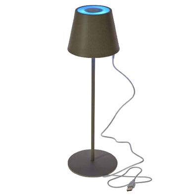 LED Tisch Lampe schwarz 38 cm Steh Leuchte Deko Metall Dimmbar Akku Farbwechsel